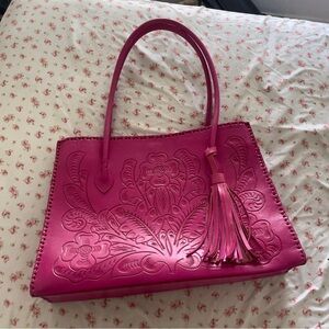 Kuriosa Floral Embossed Shoulder Bag